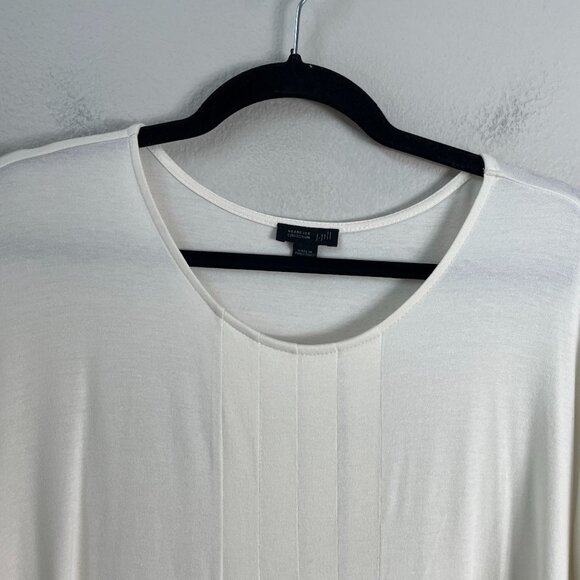 J Jill Wearever Womens Plus 3X Long Sleeve Tunic Top Ivory Pleated Stretch Shirt - Picture 7 of 9